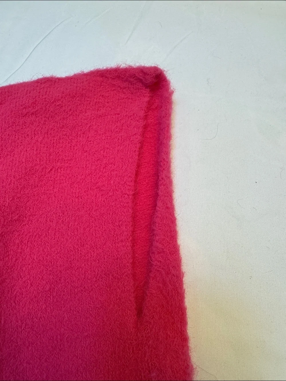 Free People Hot Pink Fuzzy V-Neck Sweater Vest